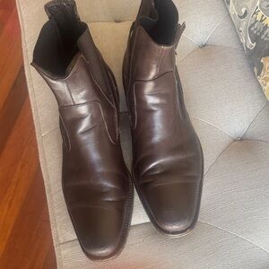 Giorgio Armani Men's Dark Brown Leather Chukka Boots